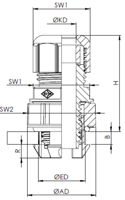 Erweiterung des PUSH‐IN Variablen Einsteckrastverschraubungs-Programm mit der neuen VERV25‐M225